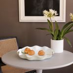 ENCANTO Carola  Large Round Platter (Cream and White) - Image 3