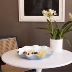 ENCANTO Carola  Large Round Platter (Periwinkle and White) - Image 6
