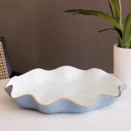 ENCANTO Carola  Large Round Platter (Periwinkle and White) - Image 5