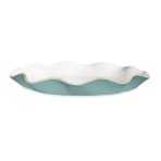 FINAL SALE - ENCANTO Carola Large Round Platter (Turquoise and White) - Image 2