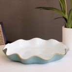 FINAL SALE - ENCANTO Carola Large Round Platter (Turquoise and White) - Image 7