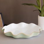 ENCANTO Carola  Large Round Platter (Pistachio and White) - Image 6