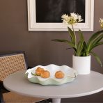 ENCANTO Carola  Large Round Platter (Pistachio and White) - Image 4