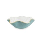ENCANTO Carola  Small Round Bowl (Turquoise and White) - Image 2
