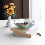 ENCANTO Carola  Small Round Bowl (Turquoise and White) - Image 3