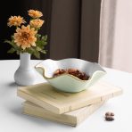 ENCANTO Carola  Small Round Bowl (Pistachio and White) - Image 3