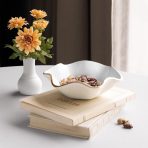 ENCANTO Carola  Small Round Bowl (Cream and White) - Image 3