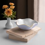 ENCANTO Carola  Small Round Bowl (Periwinkle and White)