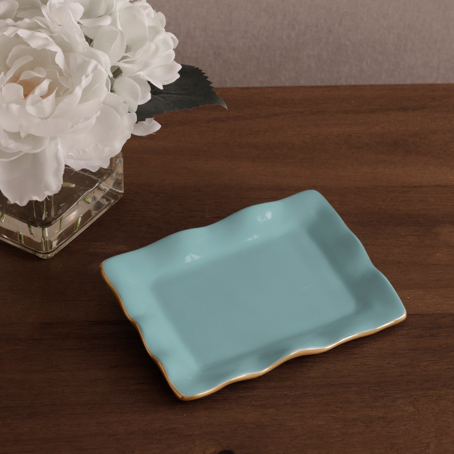 8846_3_0e4d841b-5748-42fa-b3bb-6855567f5c61 ENCANTO Vento Small Rectangular Tray (Turquoise) - Image 1