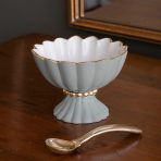 ENCANTO Vienna Mini Pedestal with Spoon (Slate and White) - Image 2