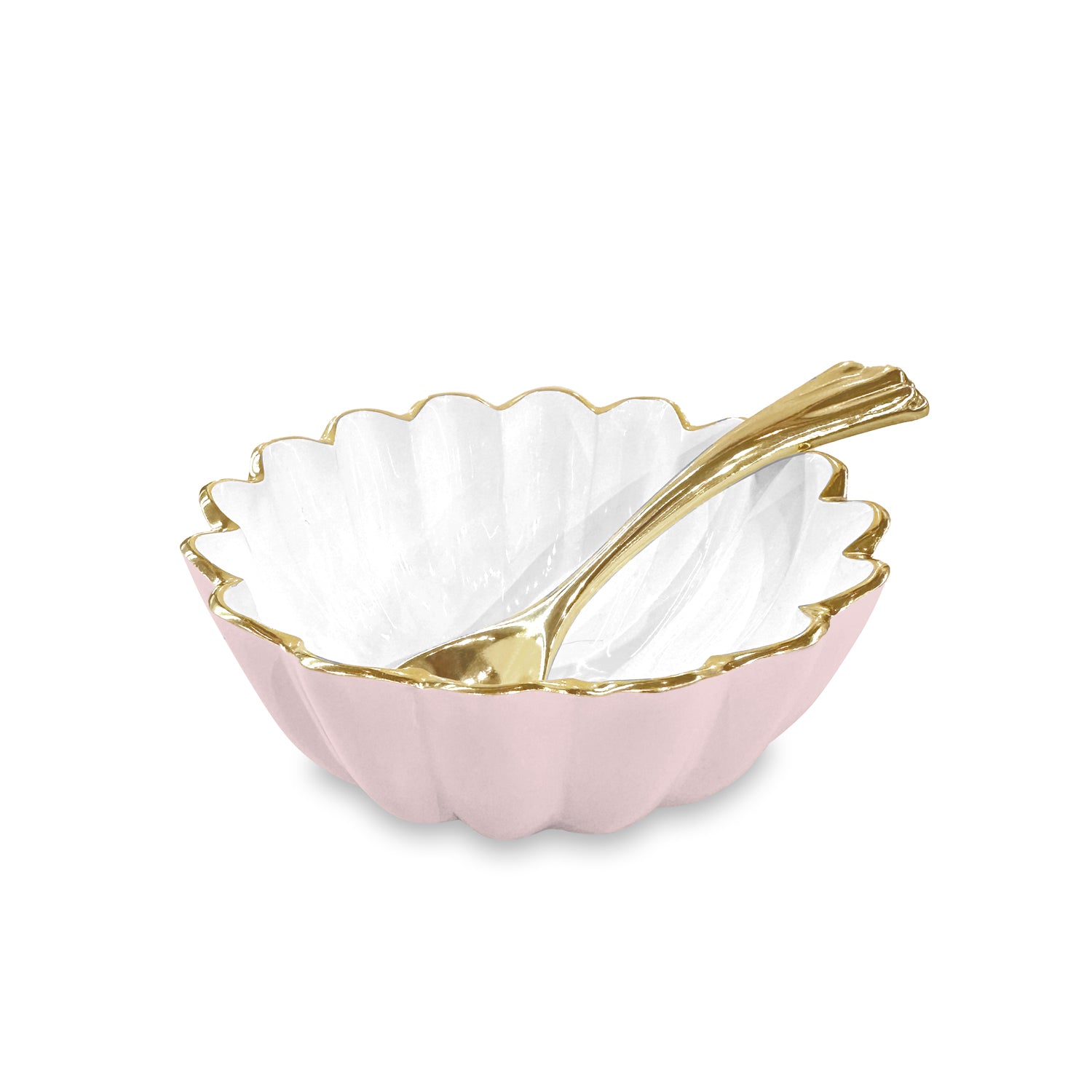 8855_1 ENCANTO Vienna Mini Bowl with Spoon (Camellia and White) - Image 1