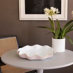 ENCANTO Carola  Large Round Platter (Camellia and White) - Image 4