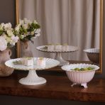 ENCANTO Vienna Pedestal Cake Plate (Cream and White) - Image 6