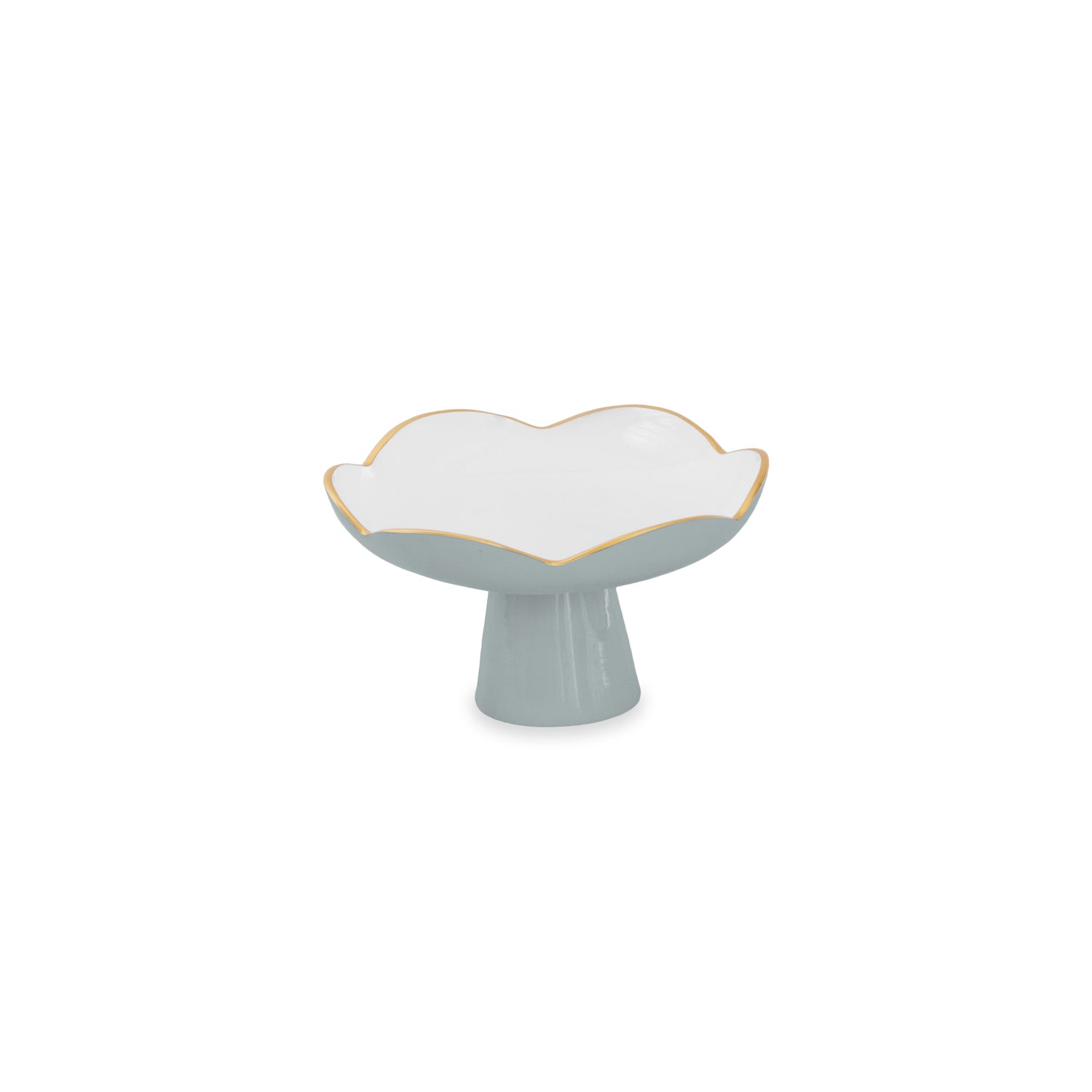 8876 ENCANTO Amelia Small Pedestal Slate and White - Image 1