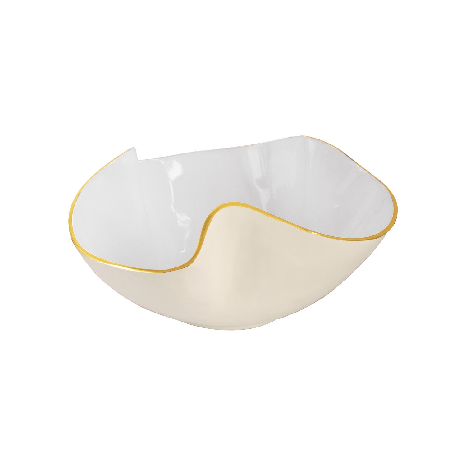 8927_1 ENCANTO Aries Medium Bowl (Cream and White) - Image 1