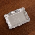 GIFTABLES Organic Pearl Rectangular Engraved Tray "Time to Mahj!" - Image 3
