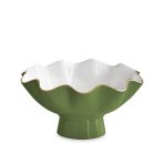 ENCANTO Carola Small Pedestal Leaf Green and White - Image 2