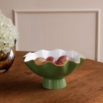 ENCANTO Carola Small Pedestal Leaf Green and White - Image 3
