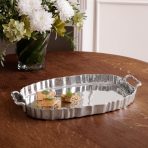 VINTAGE Fluted Oval Tray with Handles - Image 3
