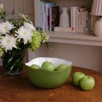 ENCANTO Osaka Large Bowl Leaf Green and White - Image 4