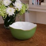 ENCANTO Osaka Large Bowl Leaf Green and White