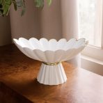 ENCANTO Vintage Hermes  Pedestal Cream and White
