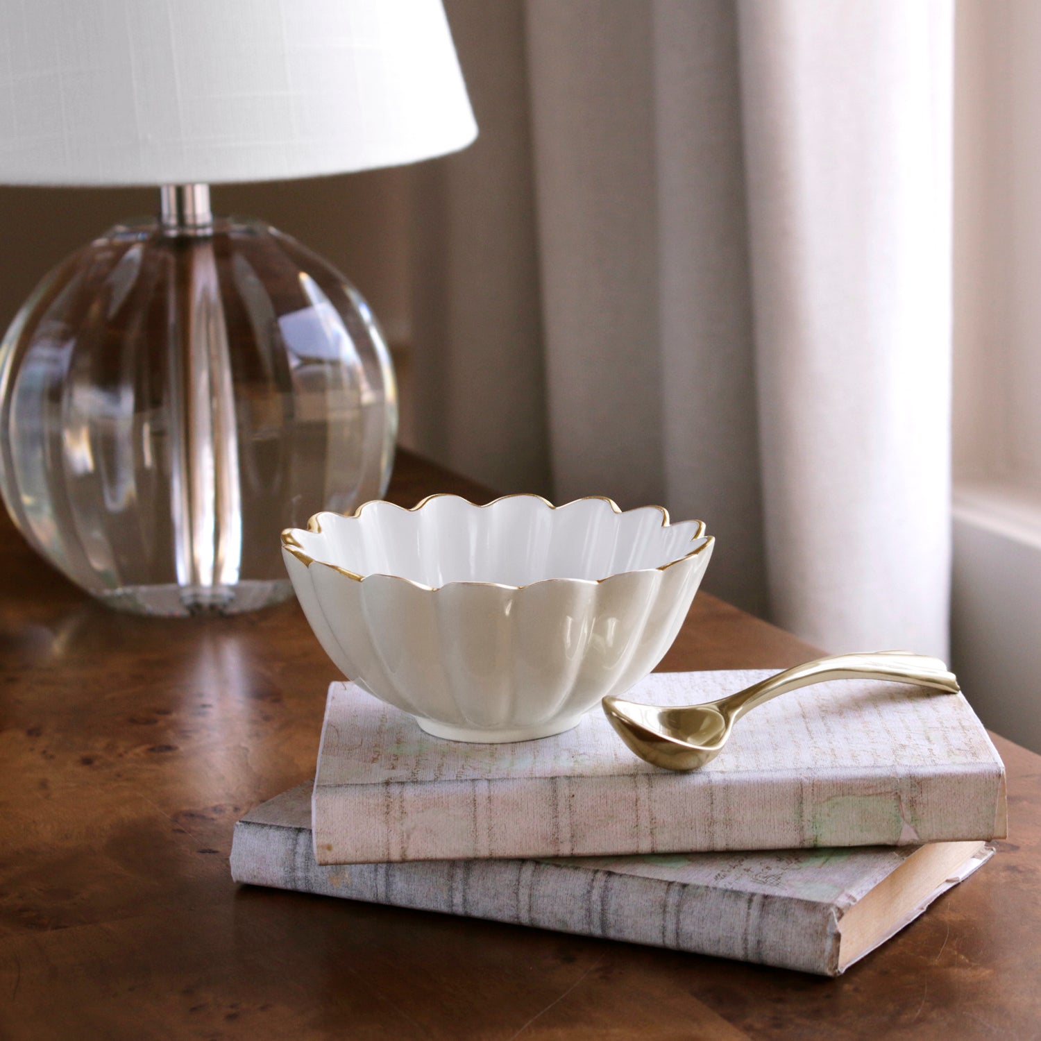 8990_76701a5d-682b-4678-aa48-73eeb0073d9f ENCANTO Vienna Mini Bowl with Spoon Cream and White - Image 1