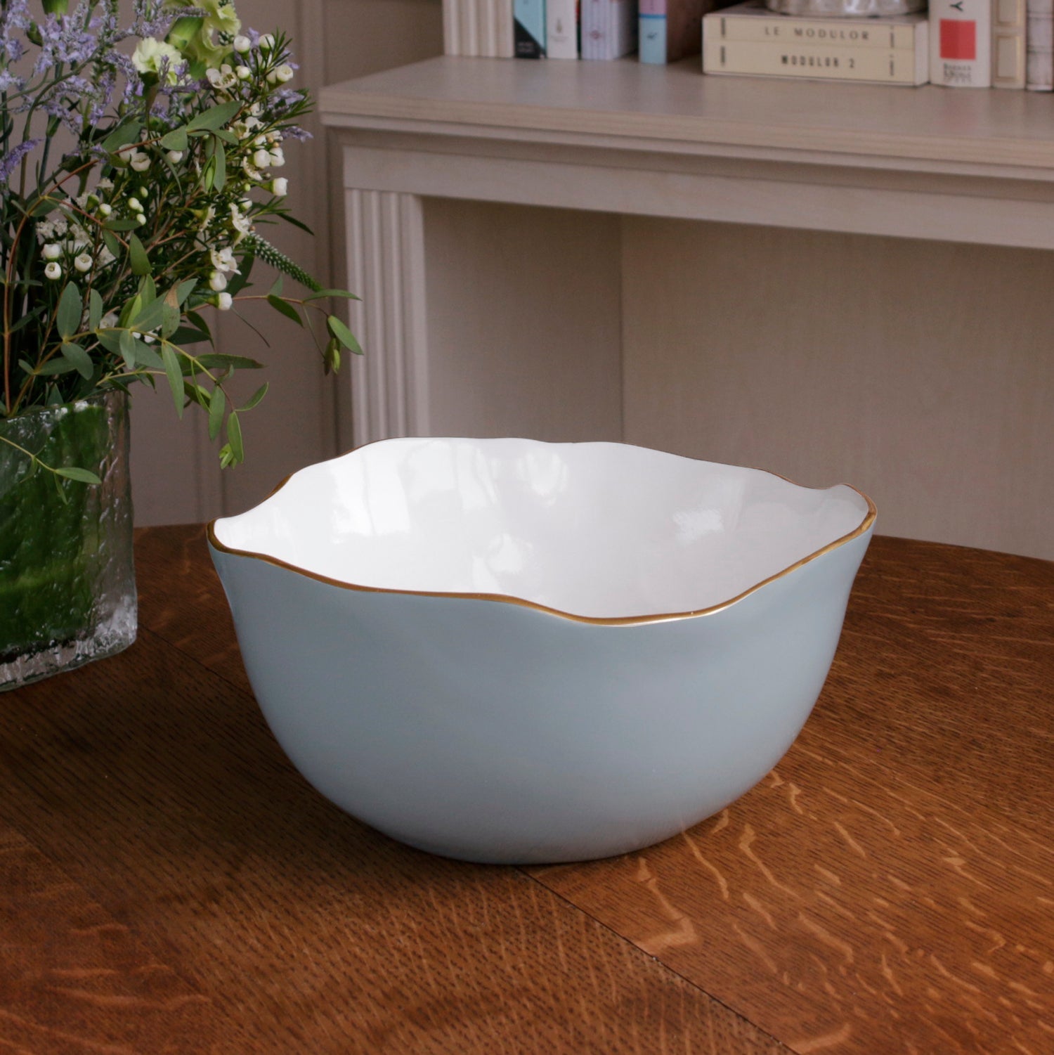 8997_6ea225c8-9d5a-46ca-ae18-93cd0c445738 ENCANTO Osaka Large Bowl Slate & White - Image 1