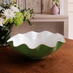 ENCANTO Carola Extra Large Bowl Leaf Green and White - Image 3