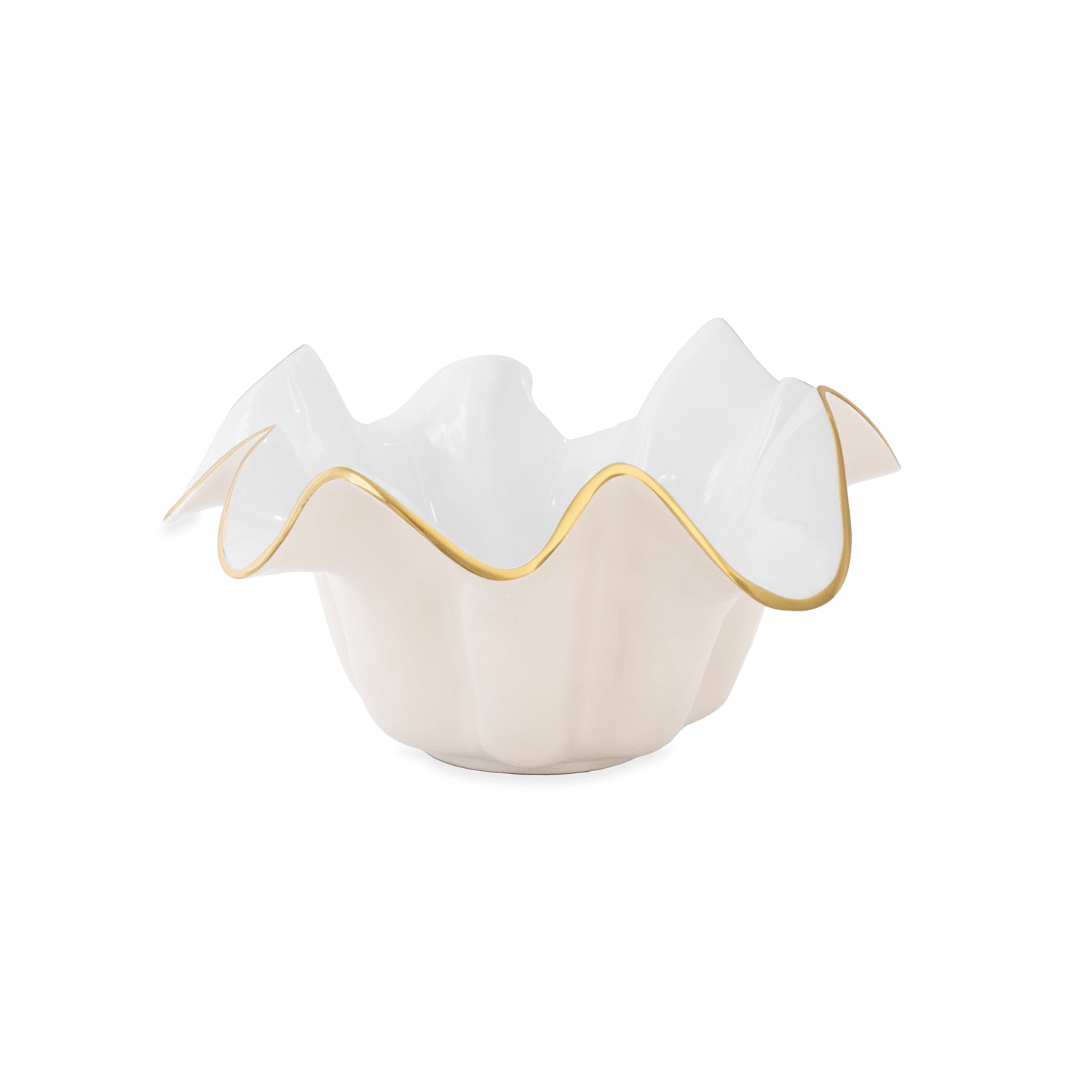 9023 ENCANTO Medium Medusa Bowl Cream and White - Image 1