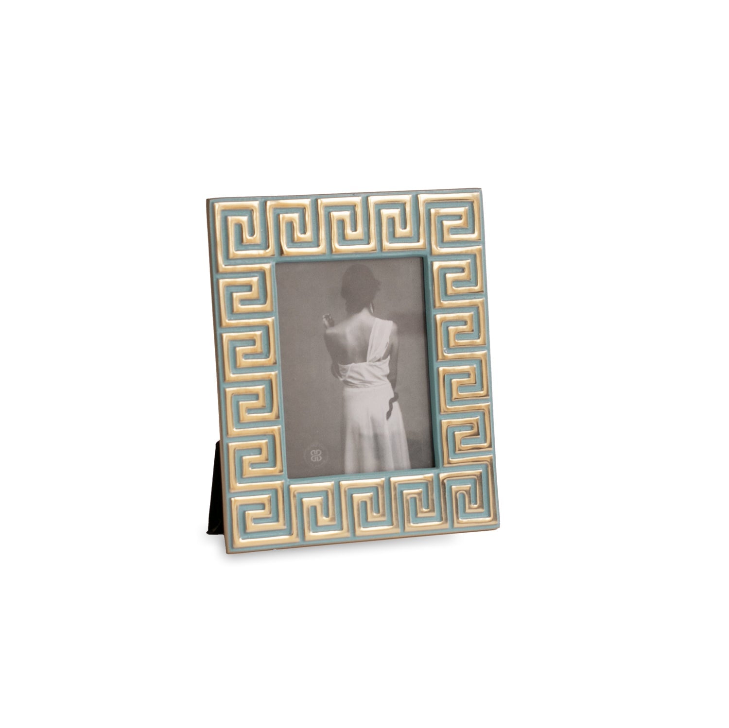 9071_2_ad187ca4-7cc2-45e5-9fcc-9c6a8cc2d16a ENCANTO Greek Key Frame 4 x 6 (Turquoise) - Image 1