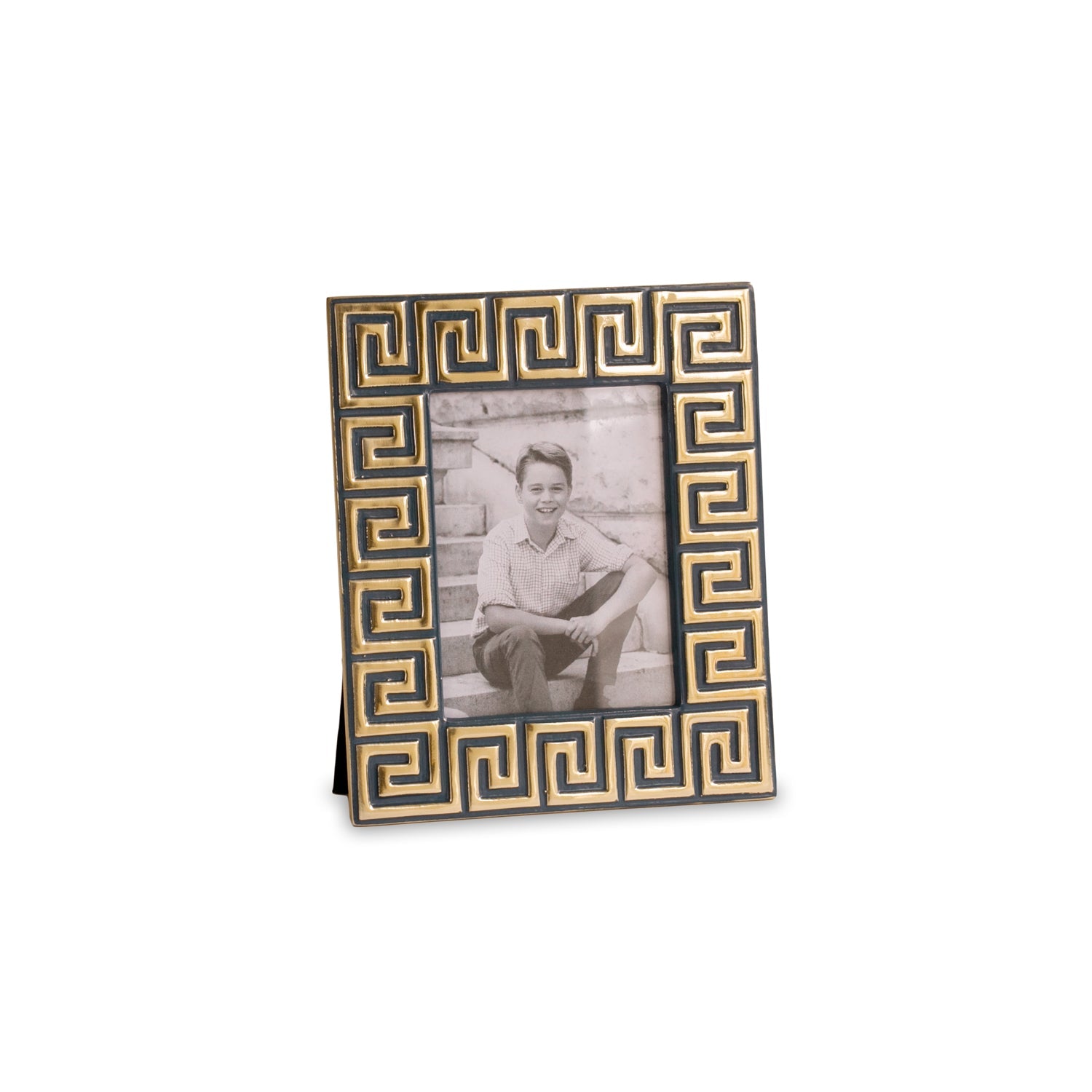 9072_2_ba19bc70-33d2-4bae-977e-3992dd05924e ENCANTO Greek Key Frame 4 x 6 (Midnight) - Image 1