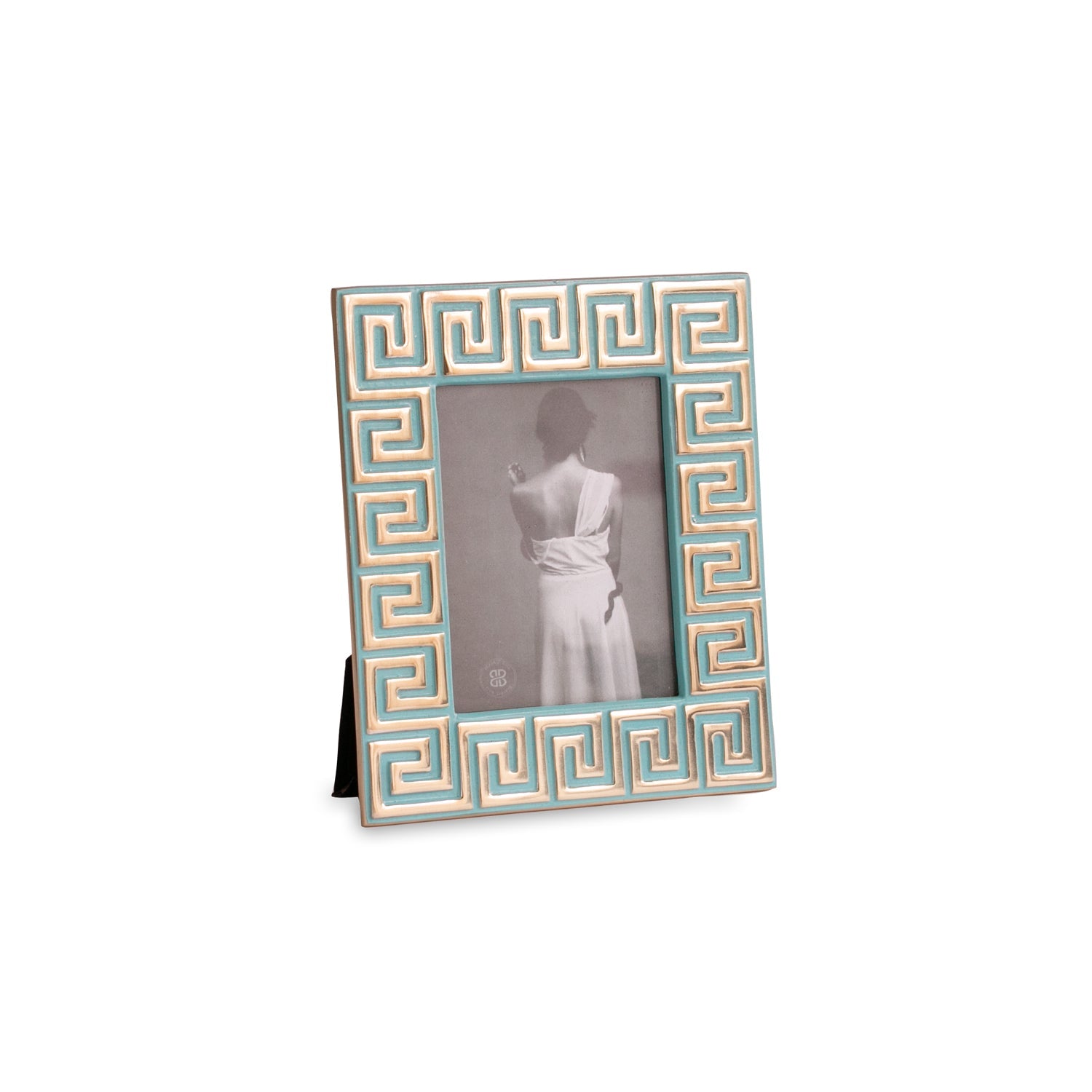 9073_2_1c494970-6145-44a9-b258-9d2cd2c84cc7 ENCANTO Greek Key Frame 5 x 7 (Turquoise) - Image 1