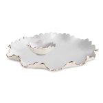 ENCANTO Colette Large Chip and Dip (Cream and White)