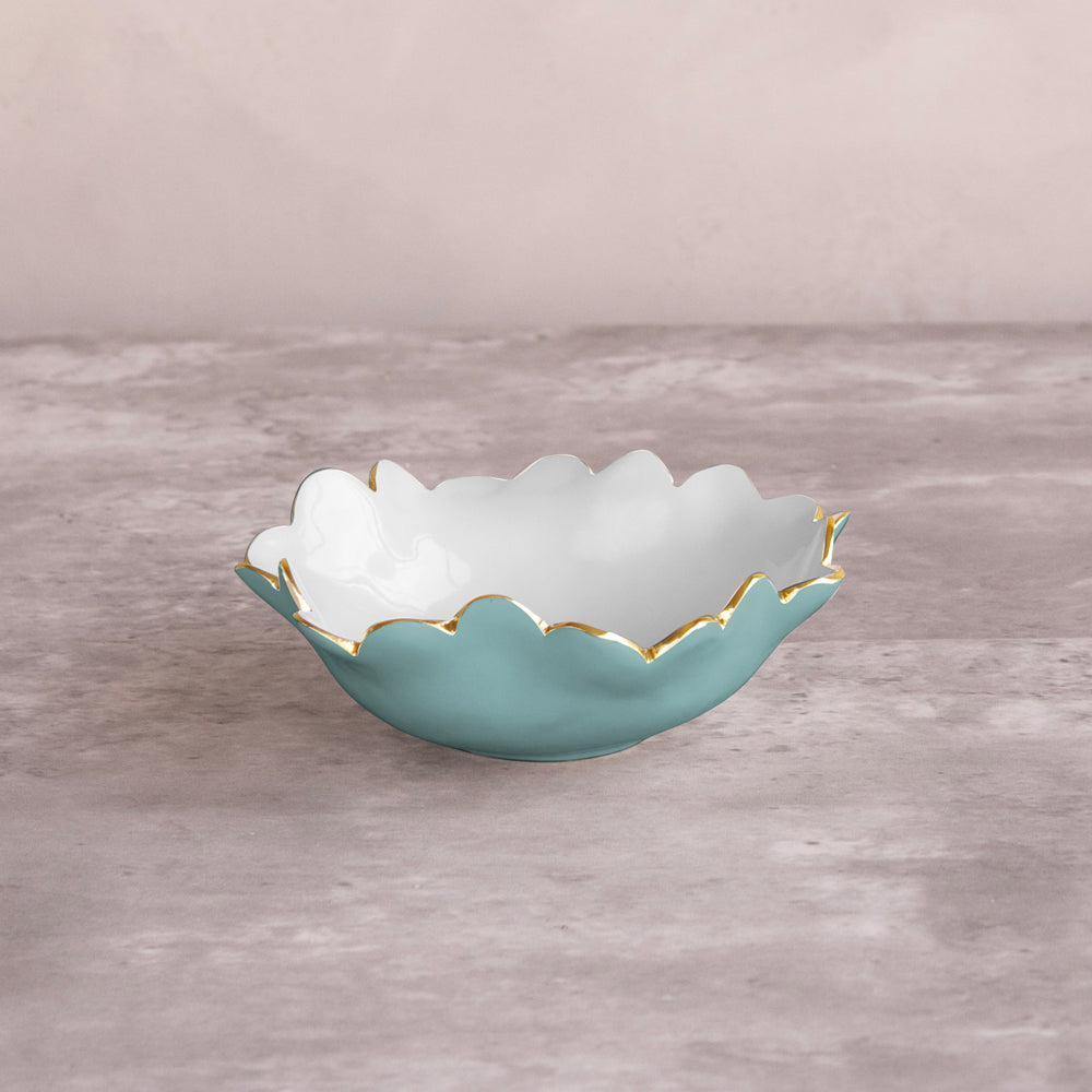 9083 ENCANTO Colette Mini Round Bowl (Turquoise and White) - Image 1