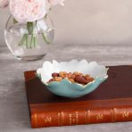 ENCANTO Colette Mini Round Bowl  (Turquoise and White) - Image 4