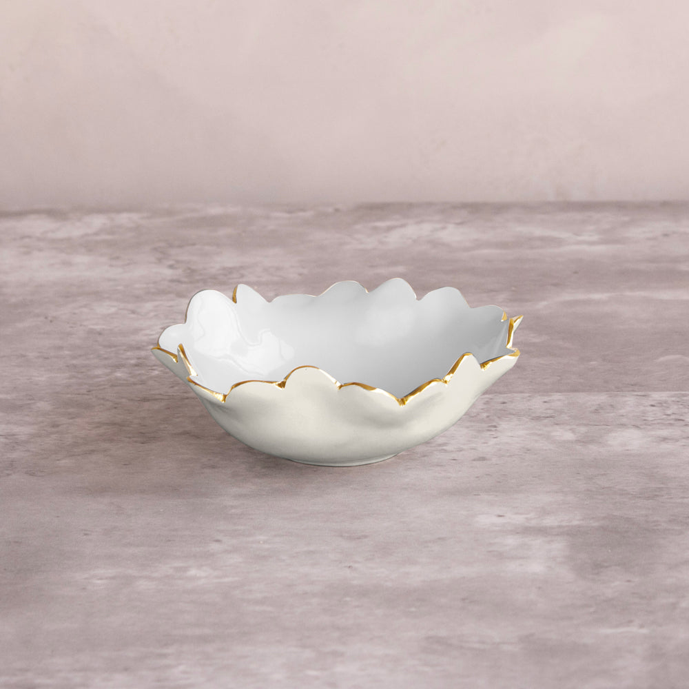 9084 ENCANTO Colette Mini Round Bowl (Cream and White) - Image 1