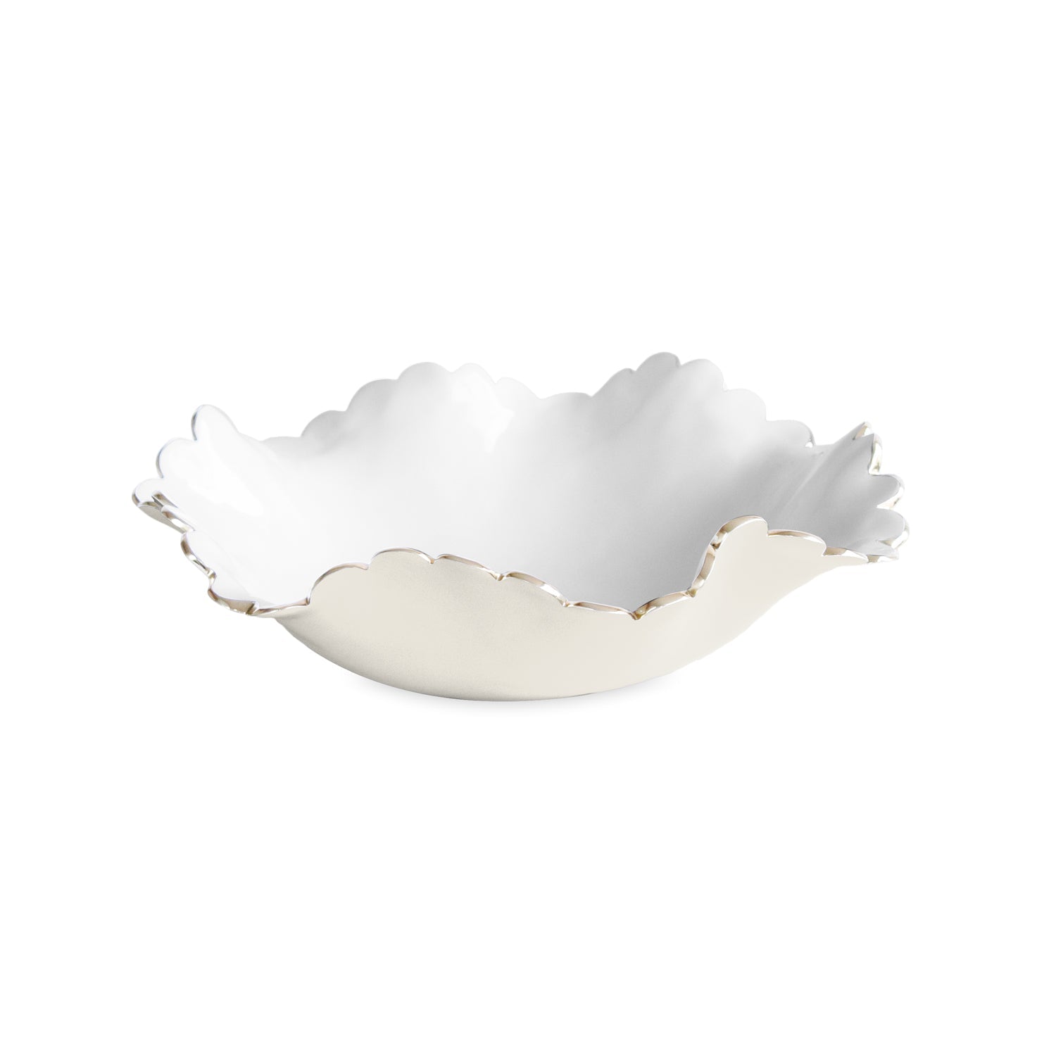 9100_2_902067d6-0c45-4129-b90d-b0968da94cf2 ENCANTO Colette Medium Bowl (Cream and White) - Image 1