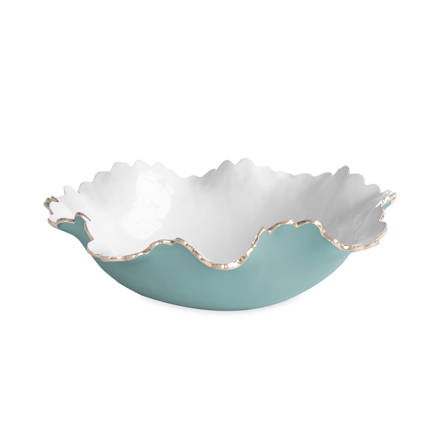 9103_2_5b310c87-5321-4f39-ba31-7a16a58ef762 ENCANTO Colette Large Bowl (Turquoise and White) - Image 1