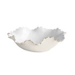 ENCANTO Colette Large Bowl (Cream and White)