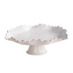 ENCANTO Colette Pedestal Cake Plate (Cream and White) - Image 2