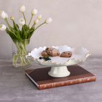 ENCANTO Colette Pedestal Cake Plate (Cream and White) - Image 3