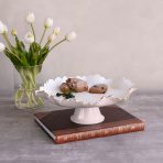 ENCANTO Colette Pedestal Cake Plate (Camellia and White) - Image 3