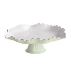 ENCANTO Colette Pedestal Cake Plate (Pistachio and White) - Image 2