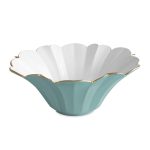 ENCANTO Avril Large Bowl (Turquoise and White)