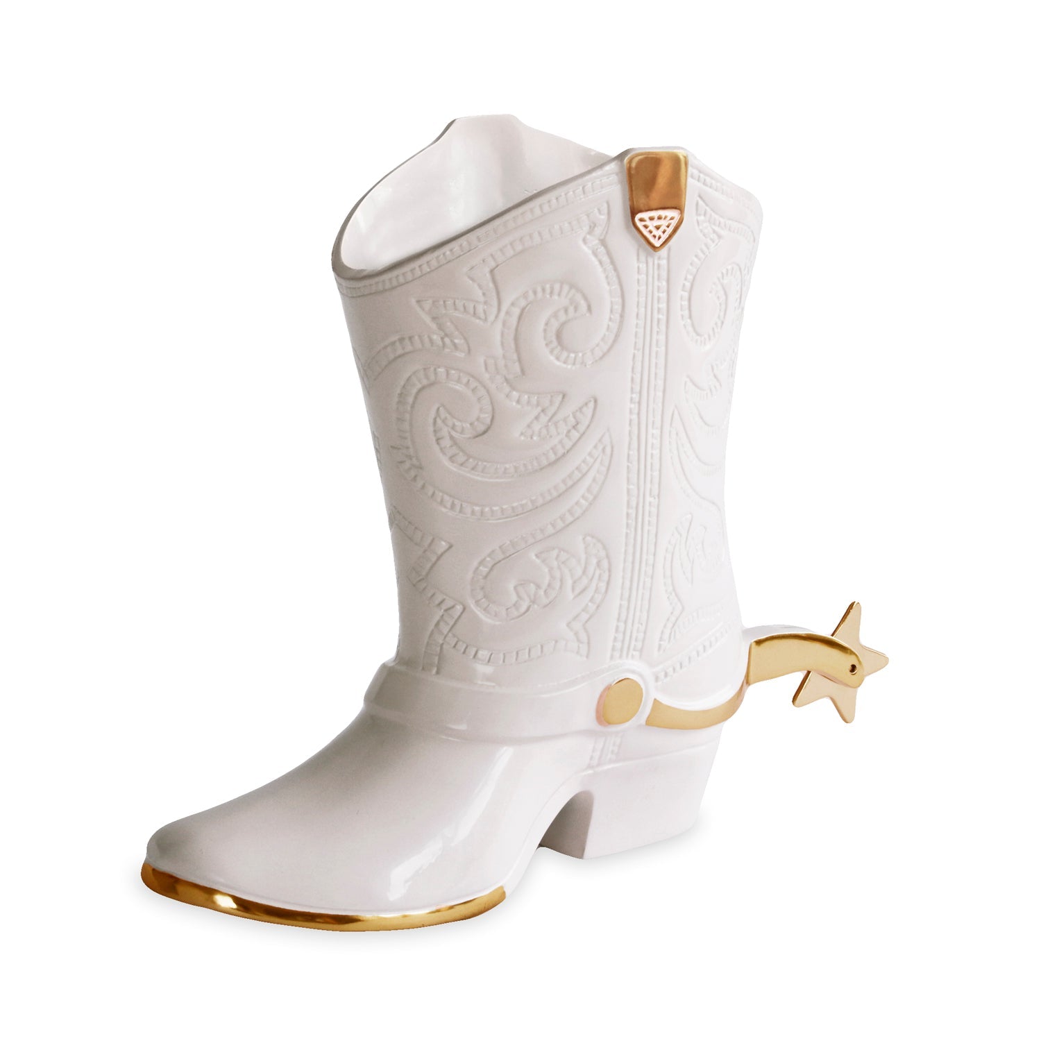 9203_2_e7341597-ec08-44fa-9c03-ec2bf5ce32f4 ENCANTO Western Cowboy Boot Wine Bucket (Cream) - Image 1