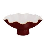 ENCANTO Carola Large Pedestal (Bordeaux and White)