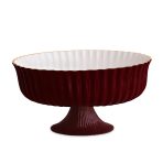 ENCANTO Vienna Large Centerpiece/Punch Bowl (Bordeaux and White) - Image 2