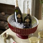 ENCANTO Vienna Large Centerpiece/Punch Bowl (Bordeaux and White) - Image 3