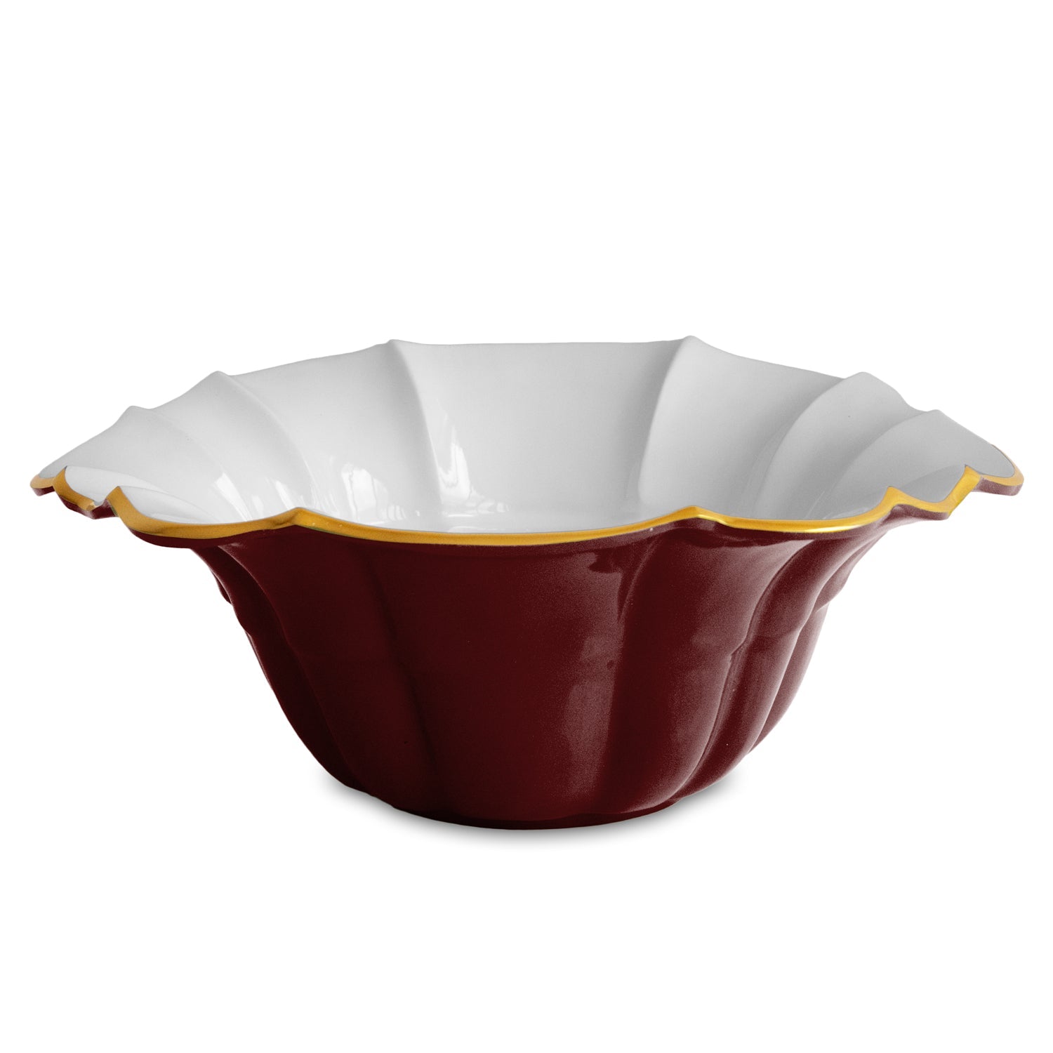 9213_2_d457456c-629a-4bca-9ff9-7ae293e489ce ENCANTO Tuscany Large Bowl (Bordeaux and White) - Image 1